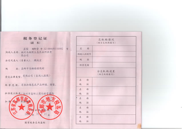 税务登记证